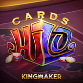 Cards Hi Lo prediction game on Video game