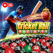 Cricket Ball Roulette live wheel on Video game
